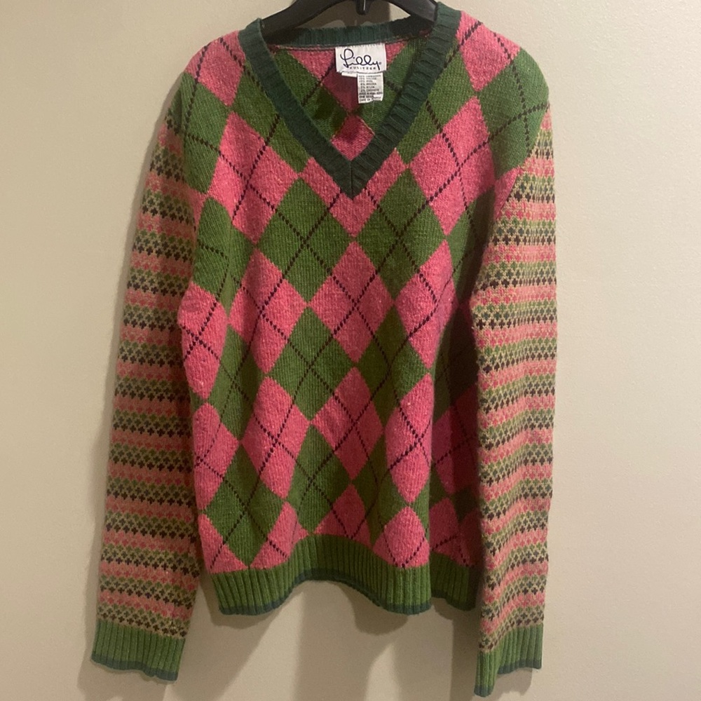 Lilly Pulitzer Argyle Sweater medium